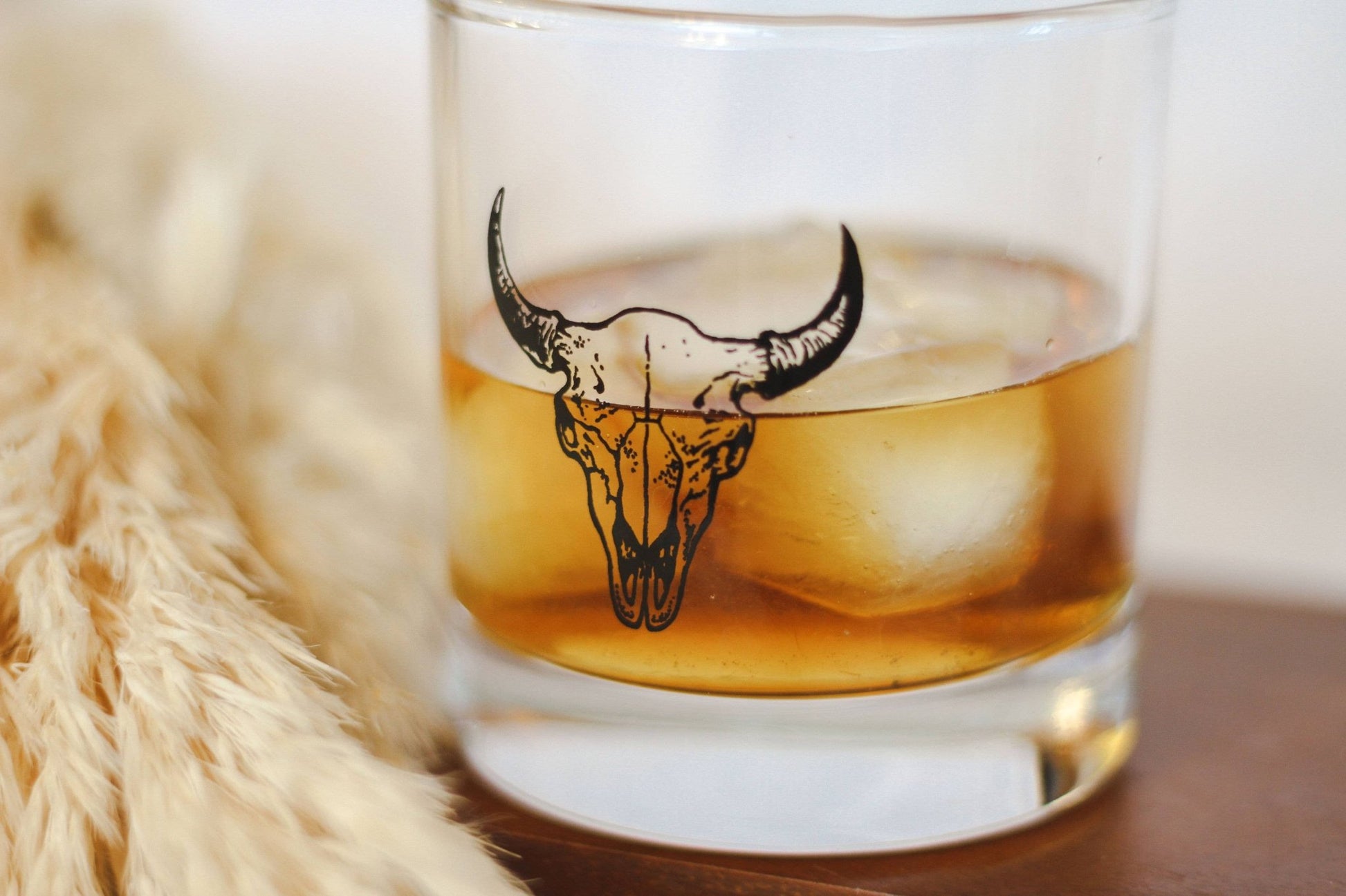 Buffalo Skull Rocks Whiskey Glass - vibeboxshop