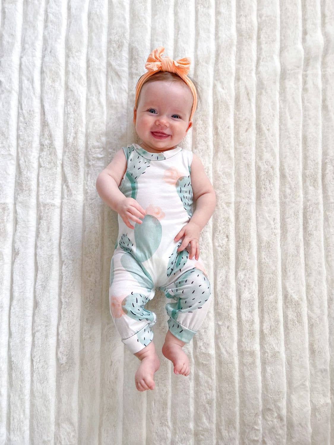Cactus Bloom Baby Jumpsuit - vibeboxshop