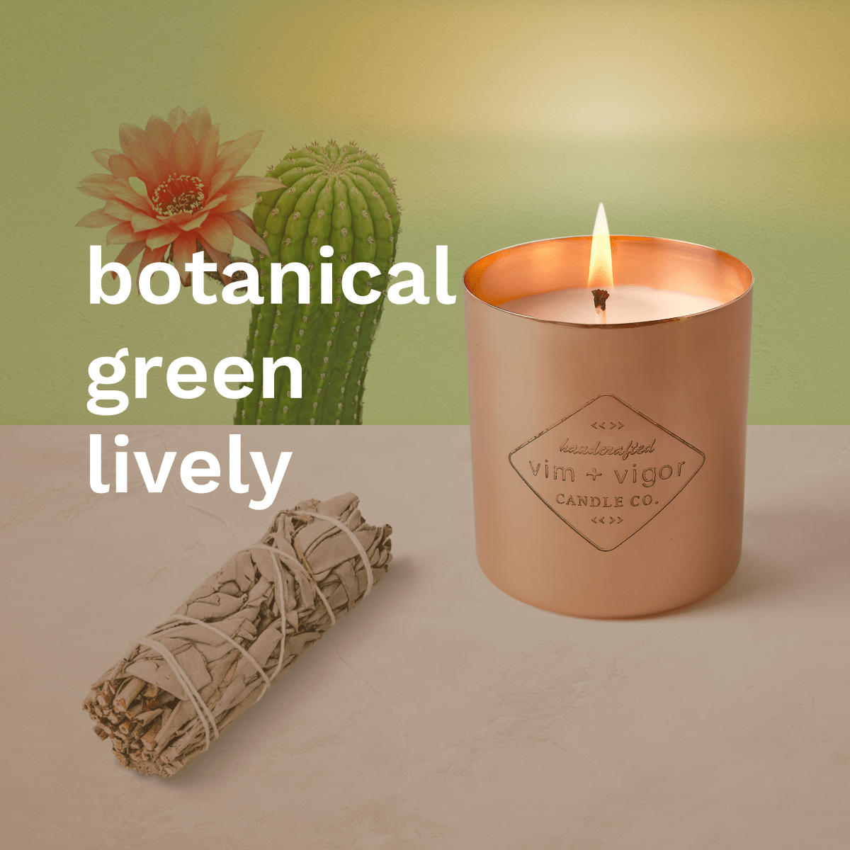 Cactus Flower + Desert Sage Copper Candle - vibeboxshop