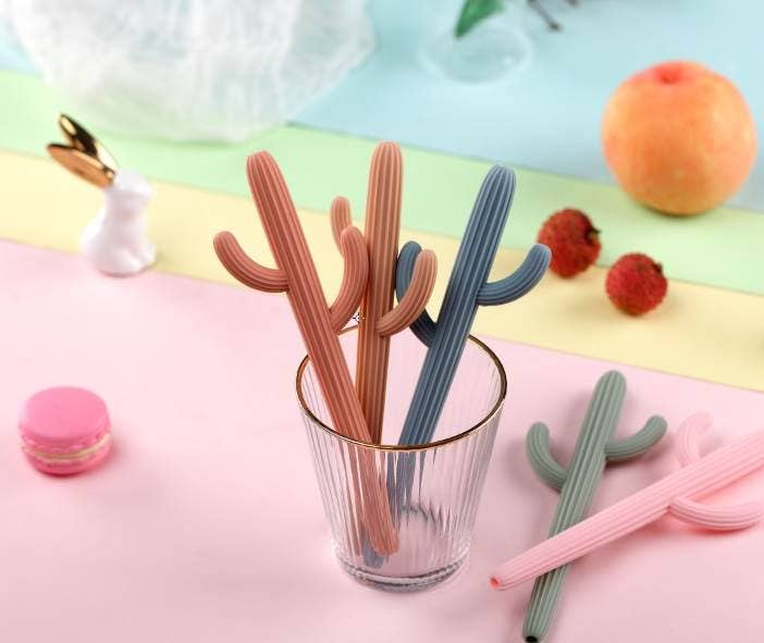 Cactus Silicone Teether/Straw - vibeboxshop