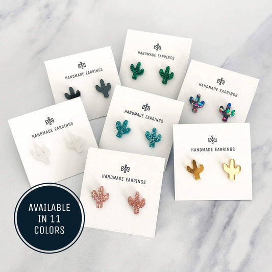 Cactus Stud Earrings - vibeboxshop