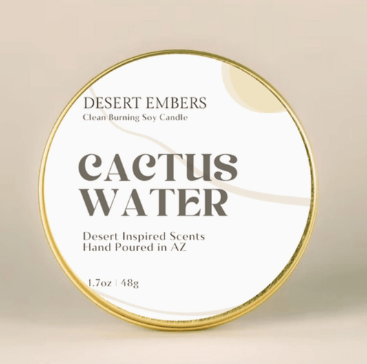 Cactus Water Gold Tin Candle - vibeboxshop