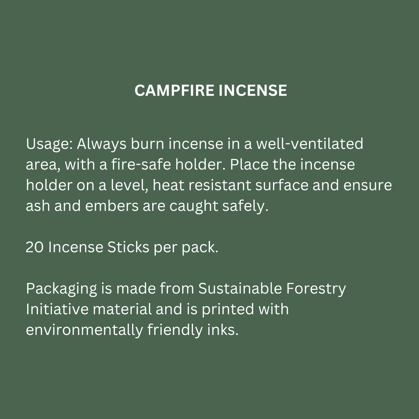 Campfire Incense – Desert Pinon - vibeboxshop