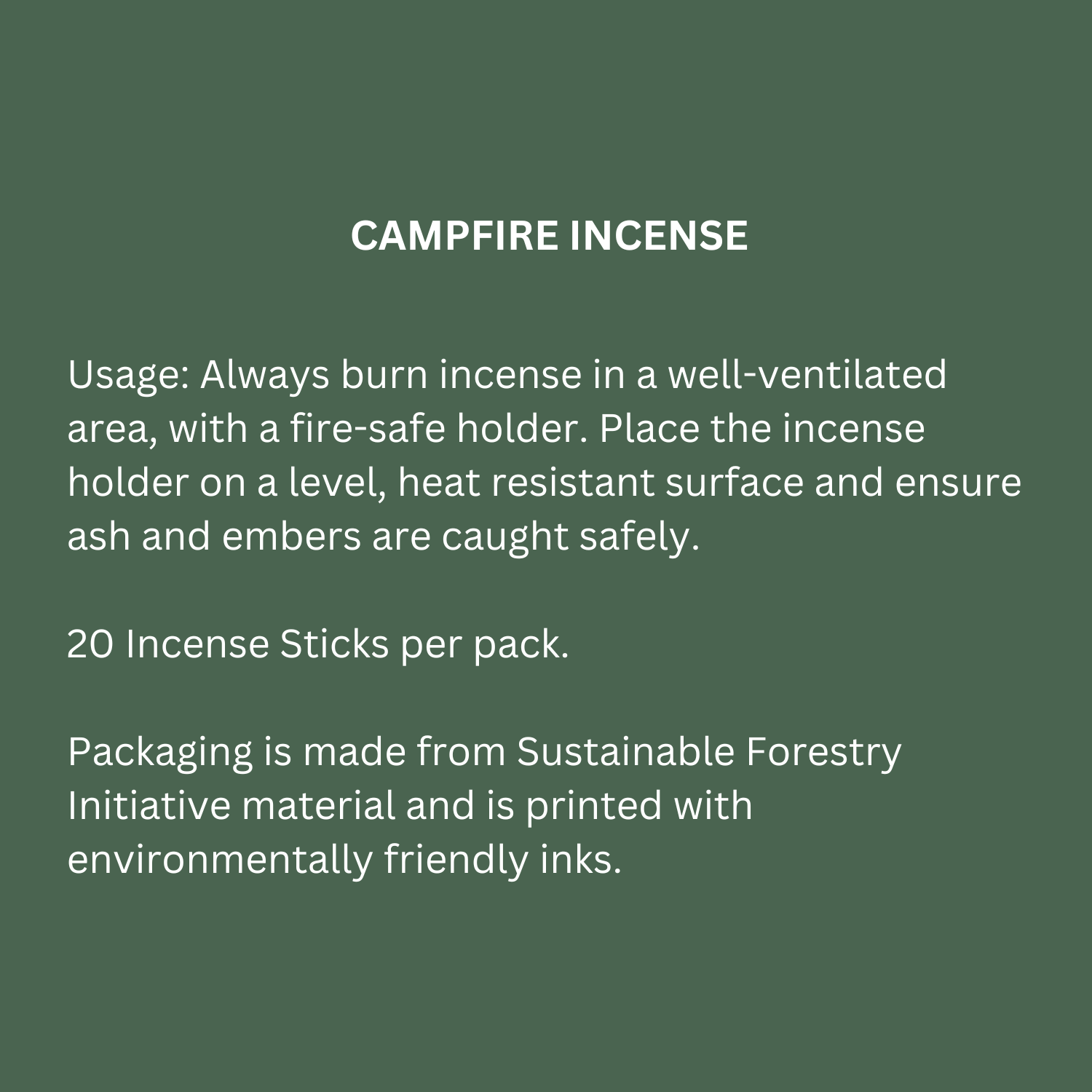 Campfire Incense – Desert Pinon - vibeboxshop
