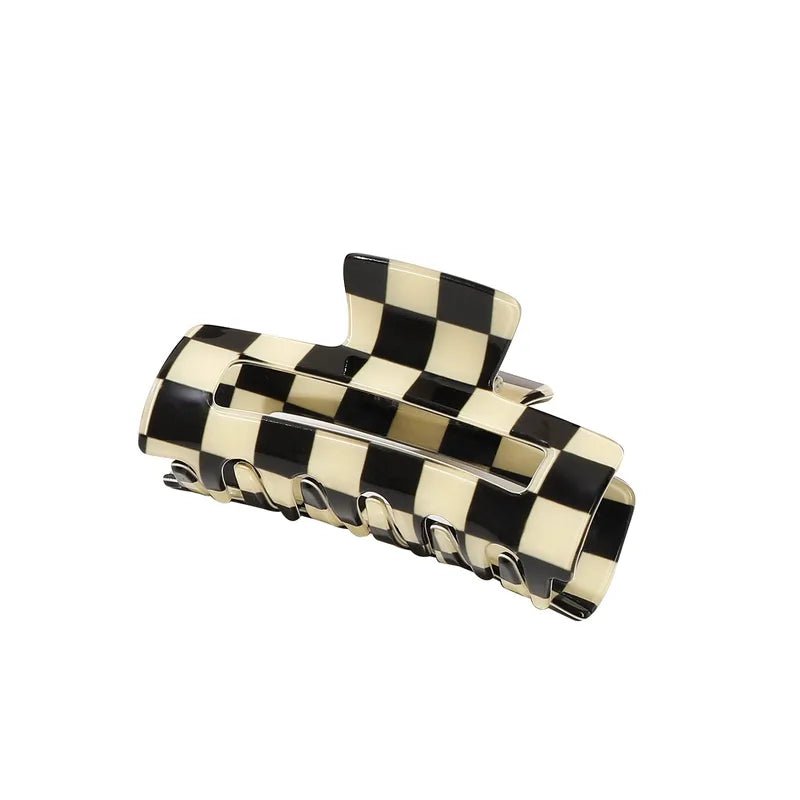 Checkered Hair Clips - vibeboxshop