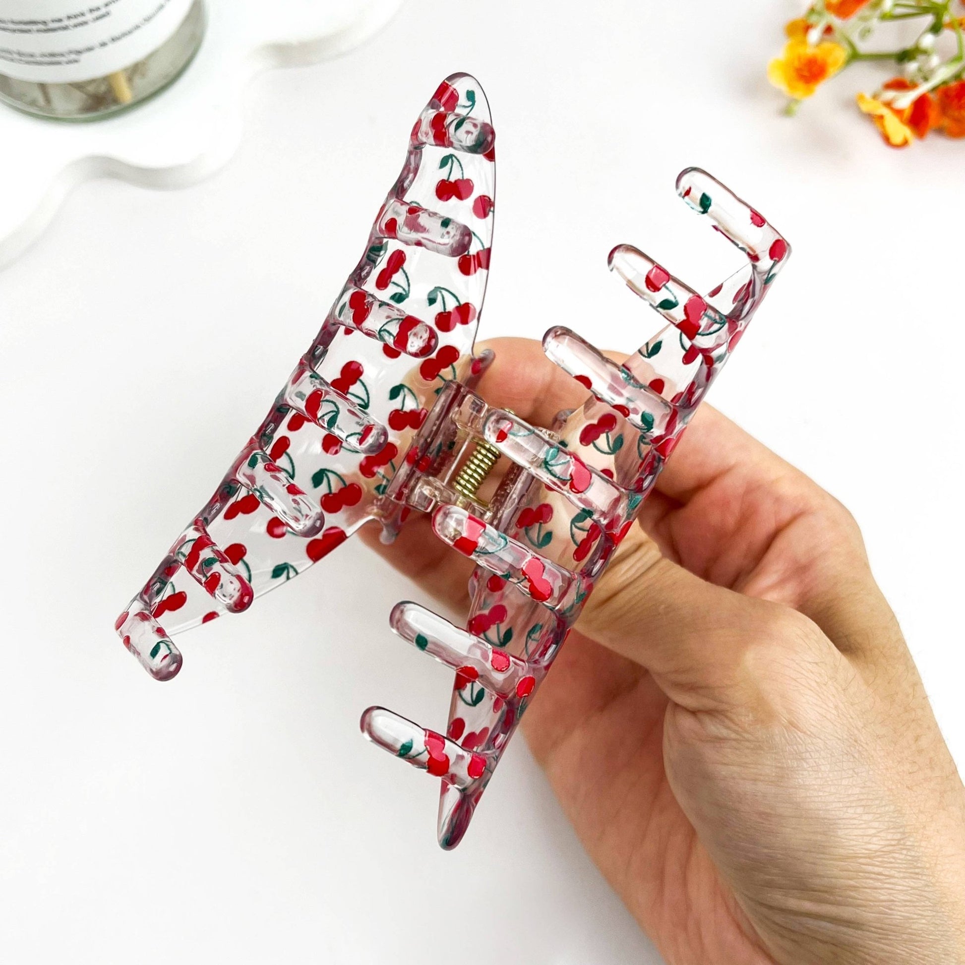 Cherry Pattern Claw Clip - vibeboxshop