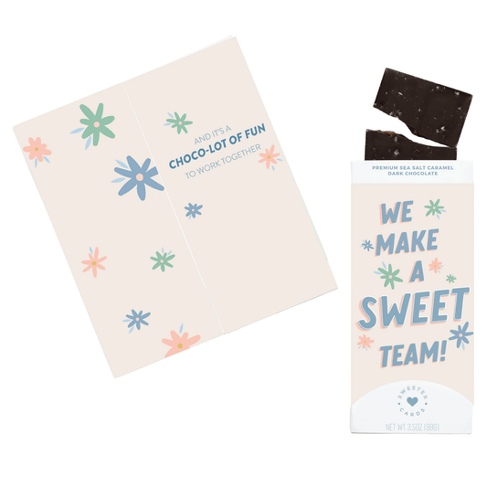 Chocolate - Filled "Sweet Team" Greeting Card - vibeboxshop