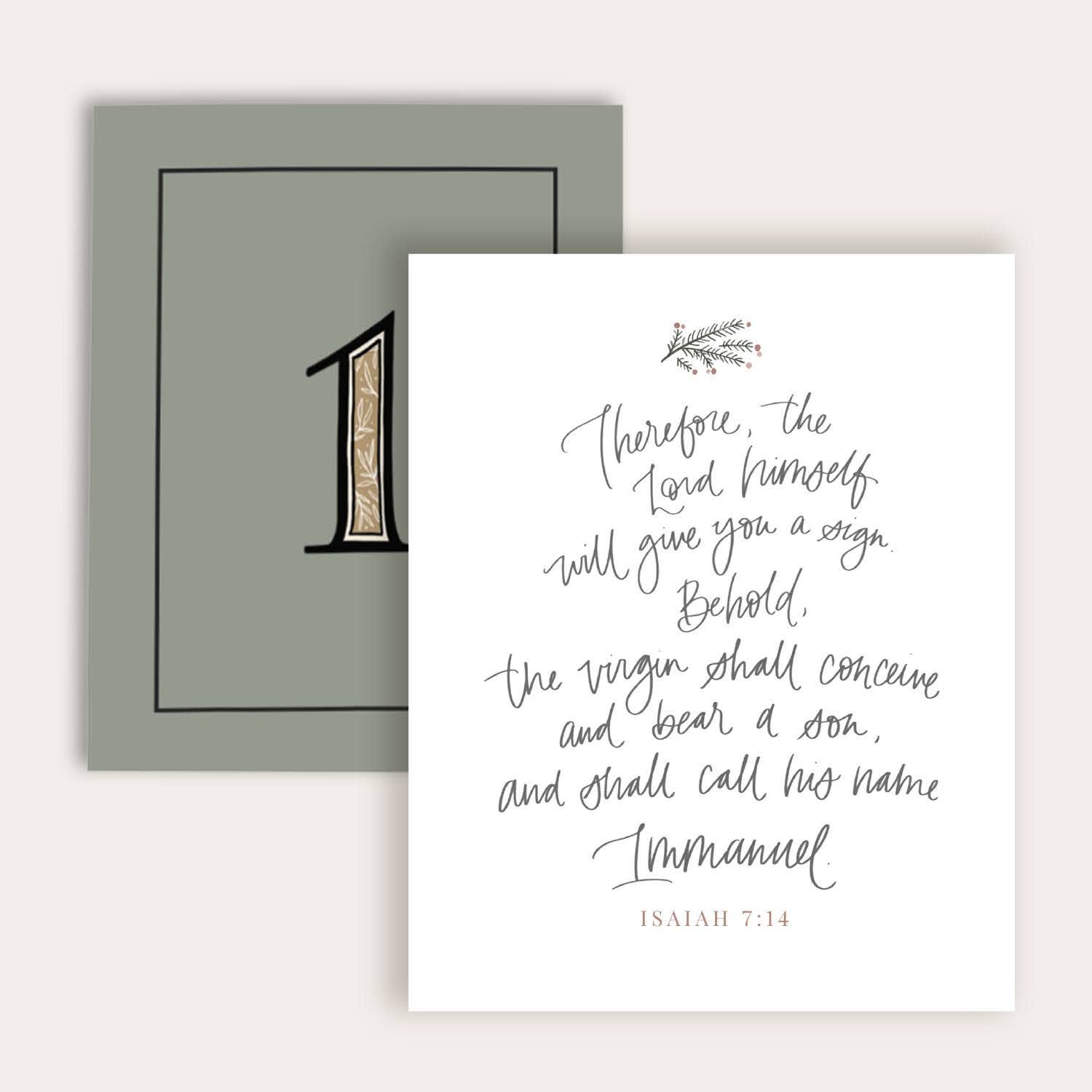 Christmas Advent Calendar - Card Set - vibeboxshop