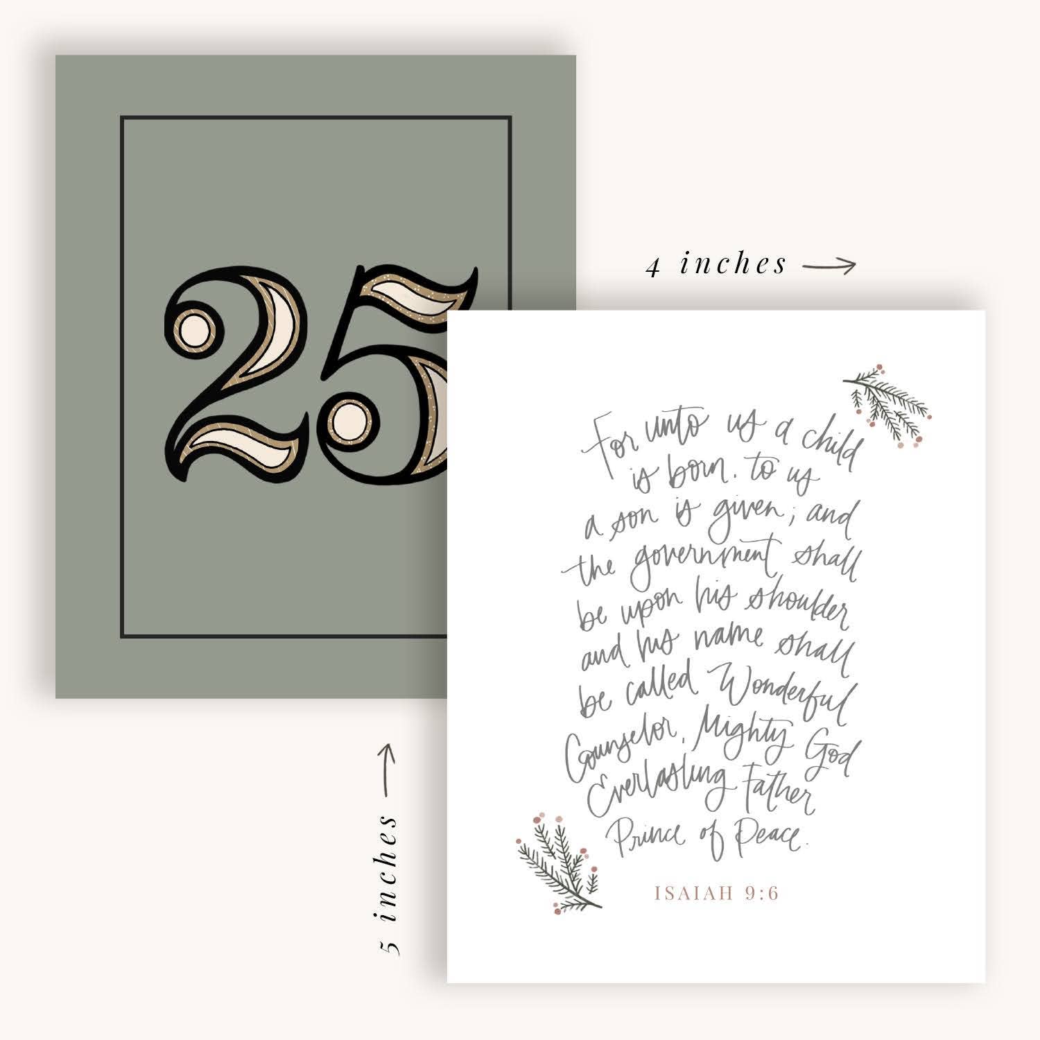 Christmas Advent Calendar - Card Set - vibeboxshop