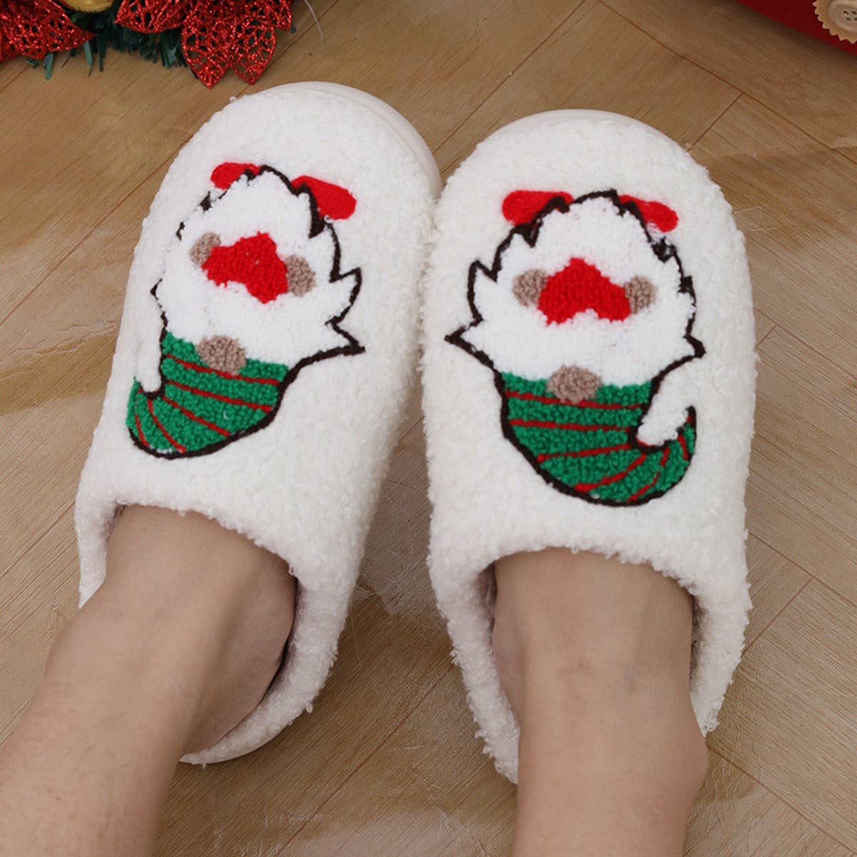Christmas Gnome Slippers - vibeboxshop