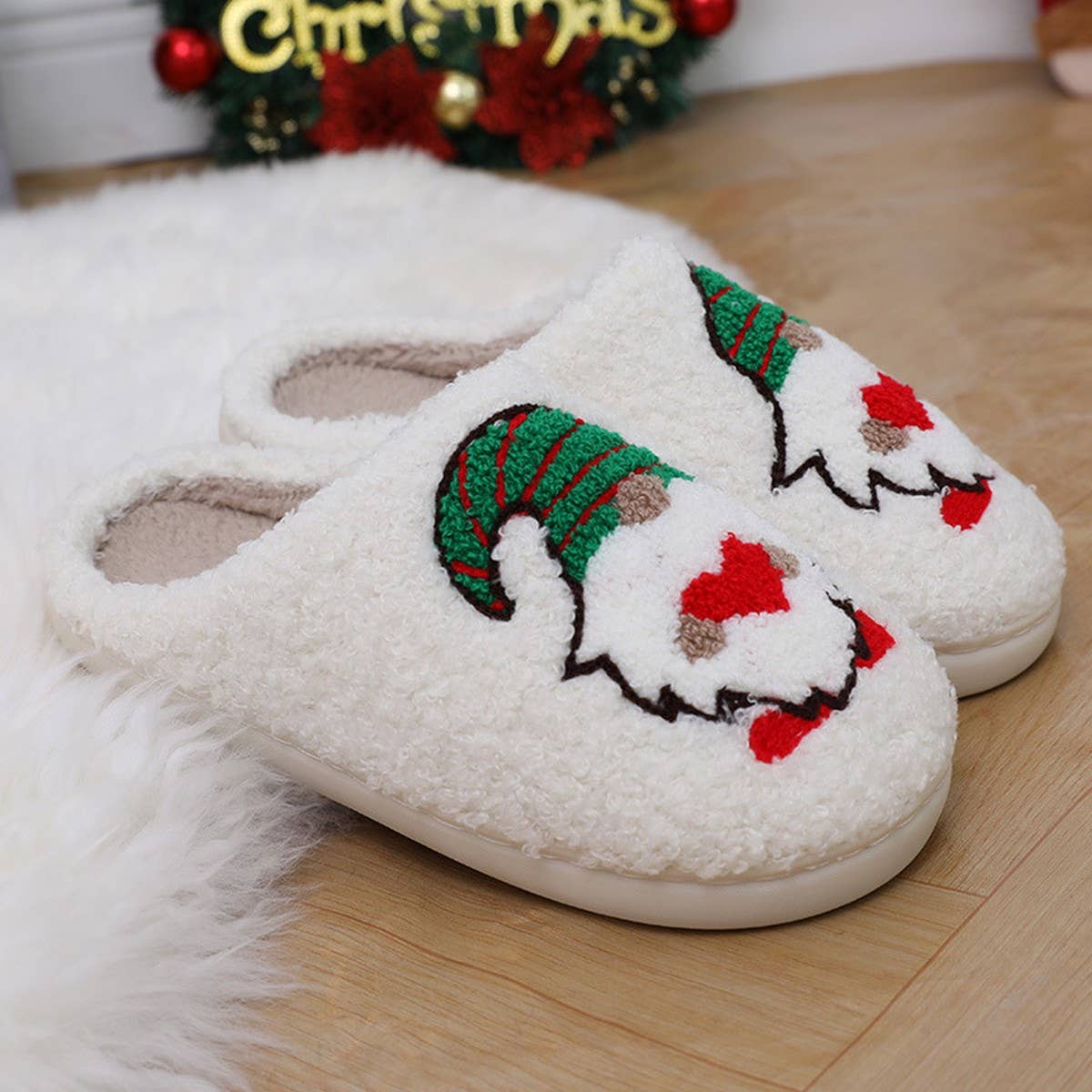Christmas Gnome Slippers - vibeboxshop
