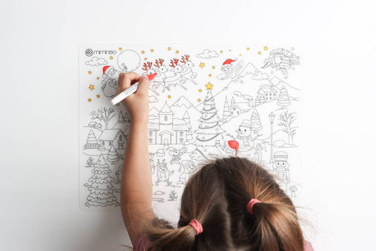 Christmas Silicone Reusable Coloring Mat Set | Christmas - vibeboxshop