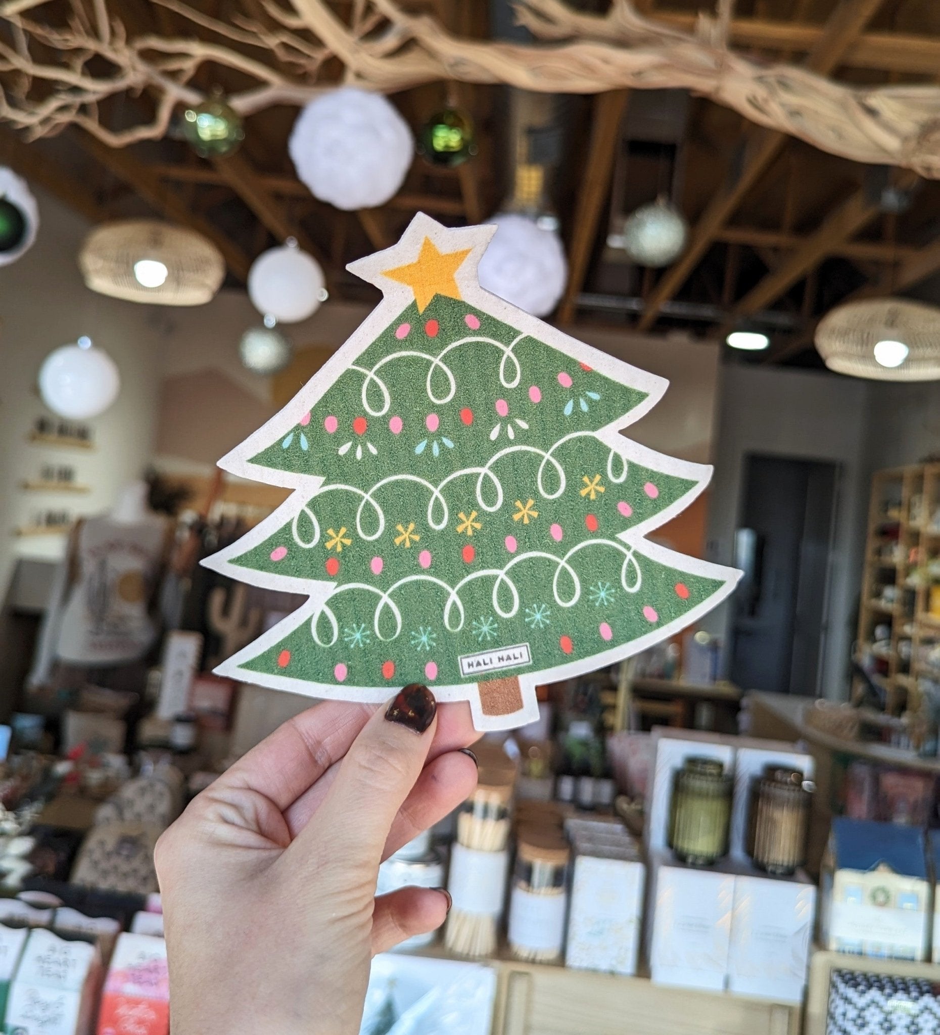 Christmas Tree Swedish Dishcloth - vibeboxshop