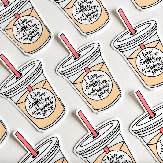 Coffee & Books Sticker - vibeboxshop