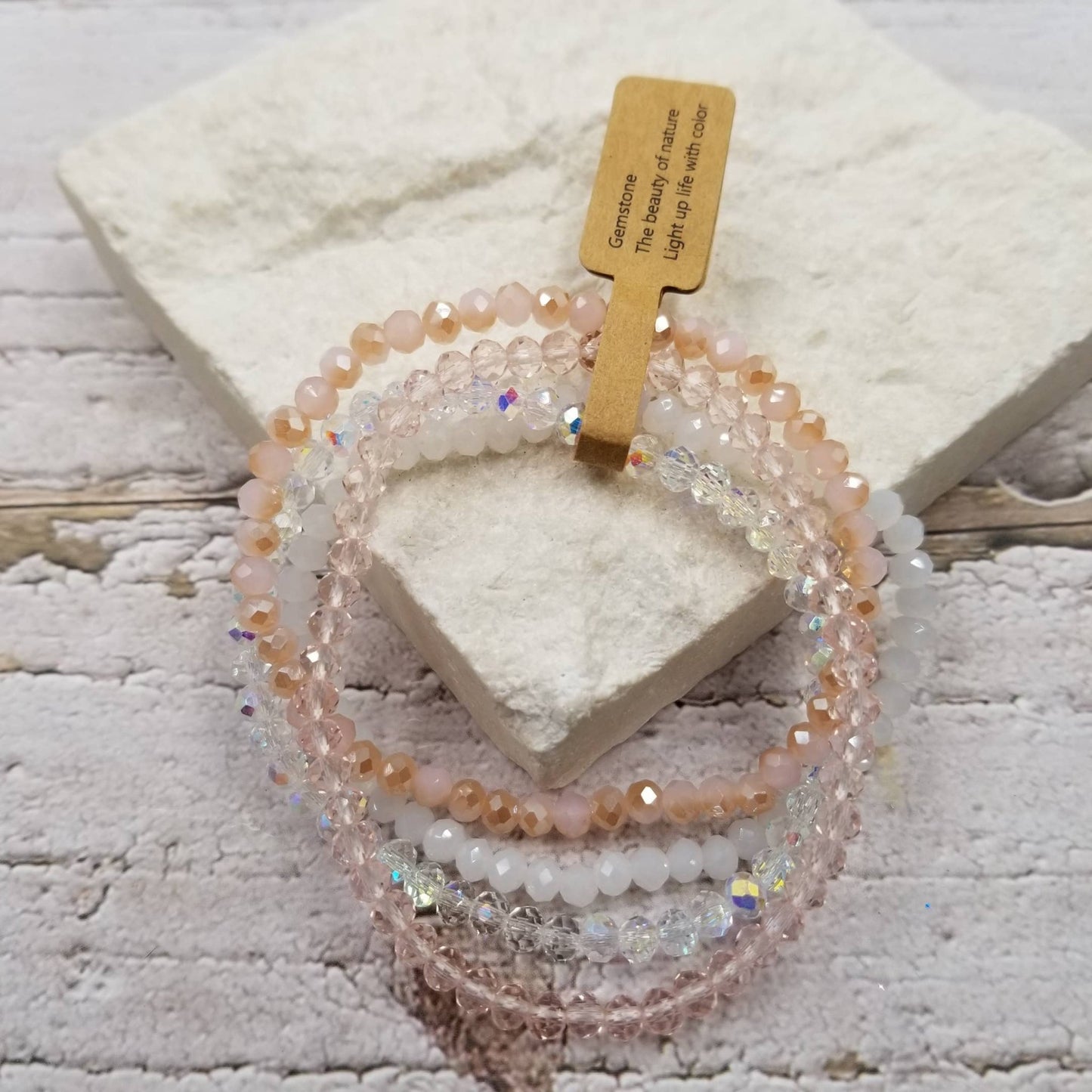 Colored Glass Crystal Bracelet Set - vibeboxshop