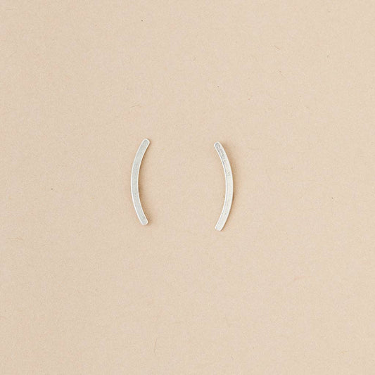 Comet Curve/Sterling Silver Earrings - vibeboxshop