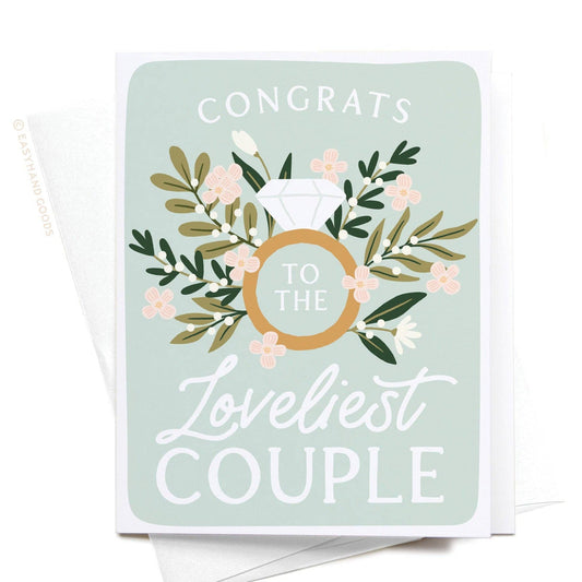 Congrats to the Loveliest Couple Greeting Card - vibeboxshop