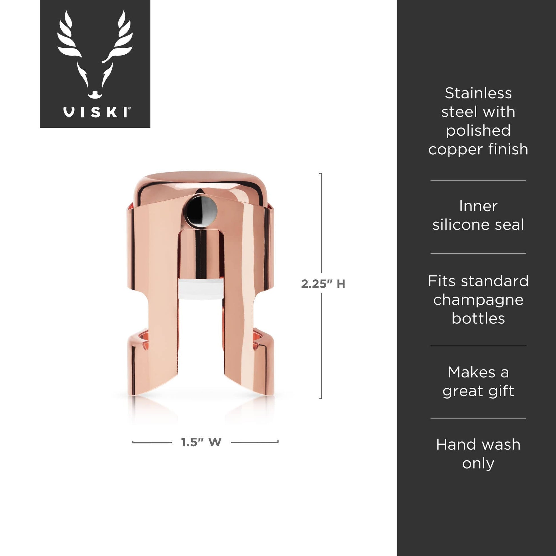 Copper - Plated Champagne Stopper - vibeboxshop