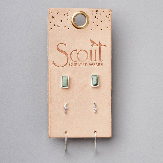 Courtney Stud Trio - Silver - vibeboxshop