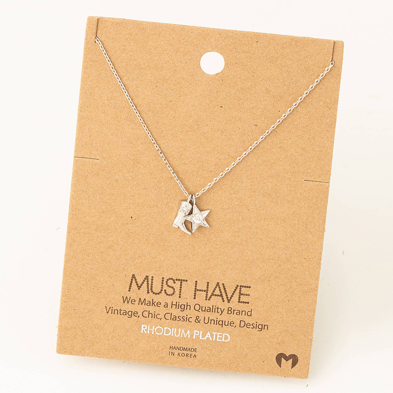 Cowboy Boots Star Necklace - vibeboxshop