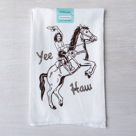 Cowgirl Tea Towel | Screen Printed - vibeboxshop