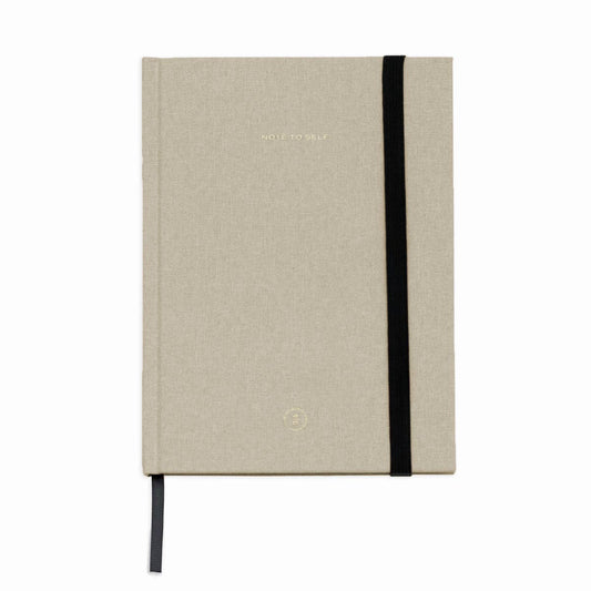 Cream Linen Note To Self Journal - vibeboxshop