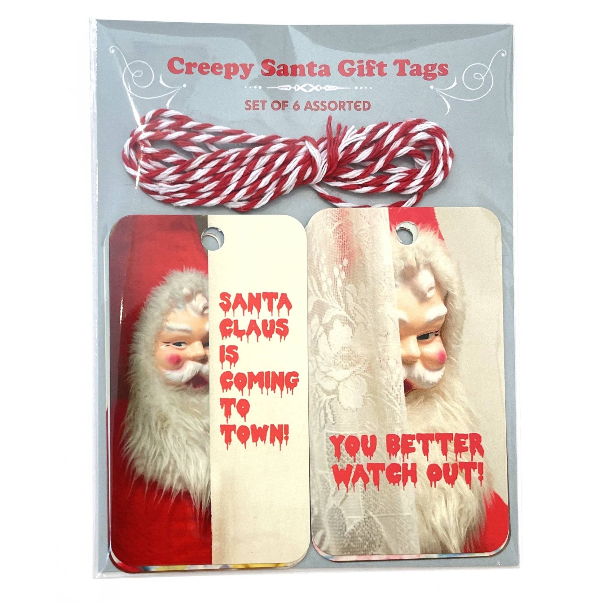 Creepy Santa Gift Tags - vibeboxshop