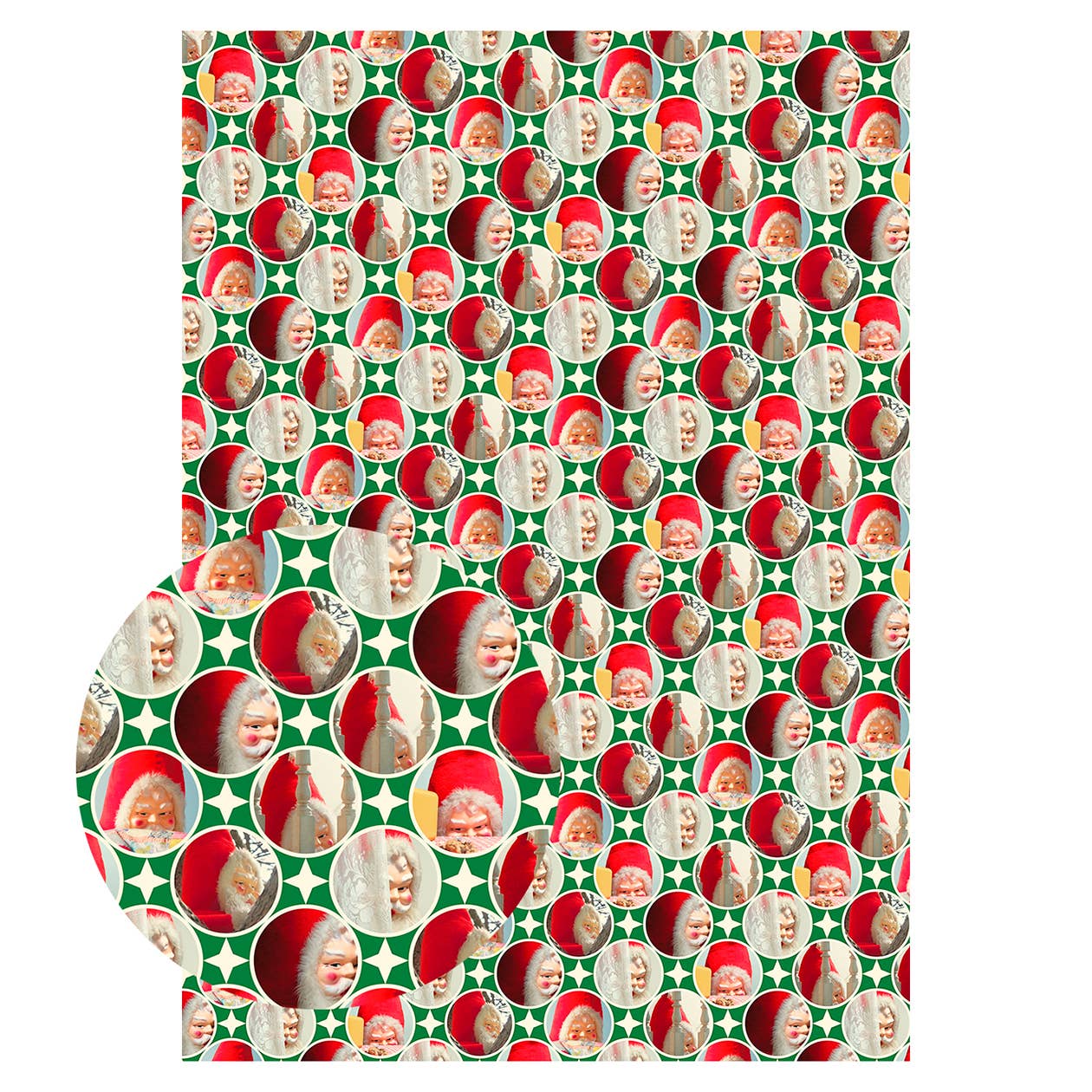 Creepy Santa Mixed Gift Wrapping Paper Set: Roll of 3 Sheets - vibeboxshop