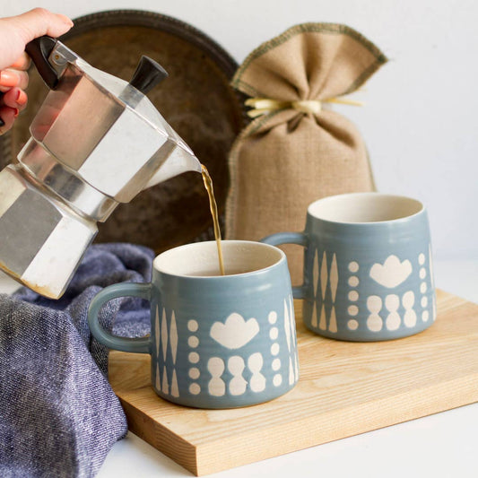 Danica Studio Collage Imprint Stoneware Mug - vibeboxshop