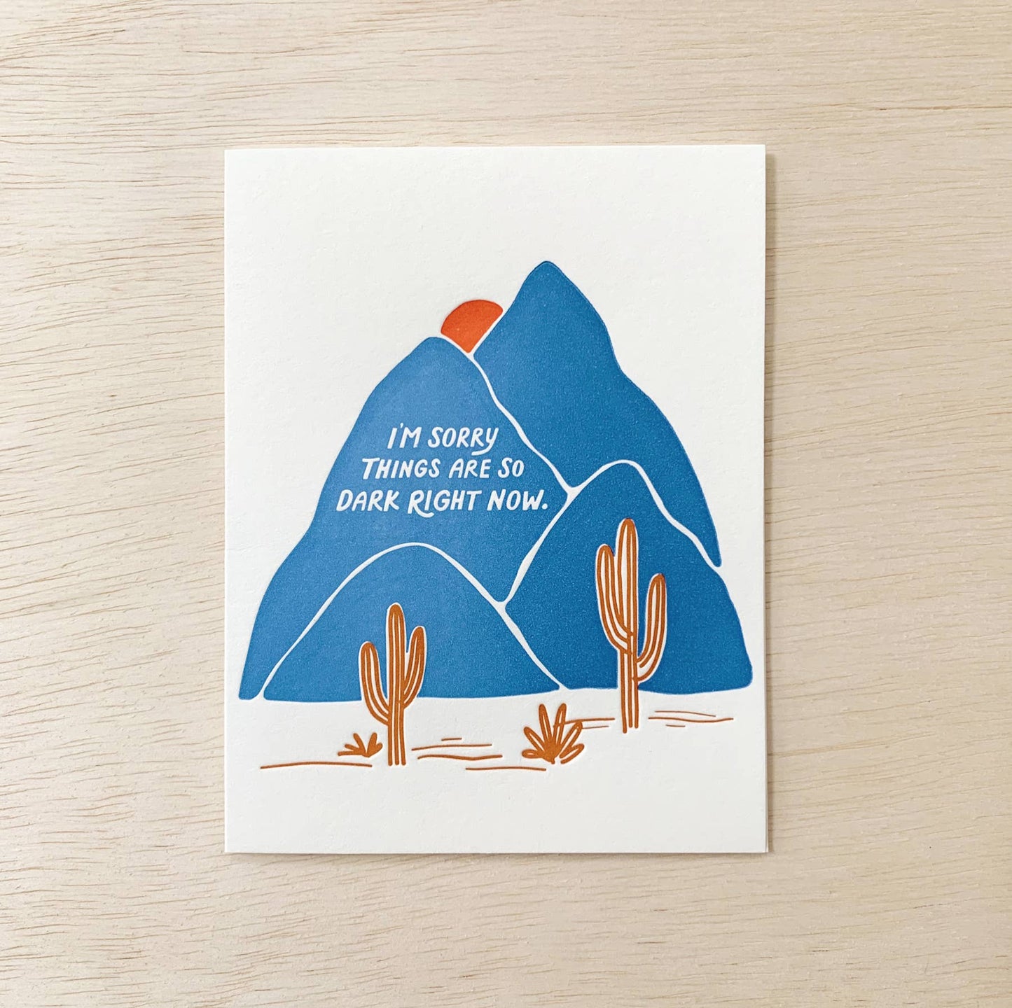 Dark Right Now - Hard Times Sympathy Card - vibeboxshop
