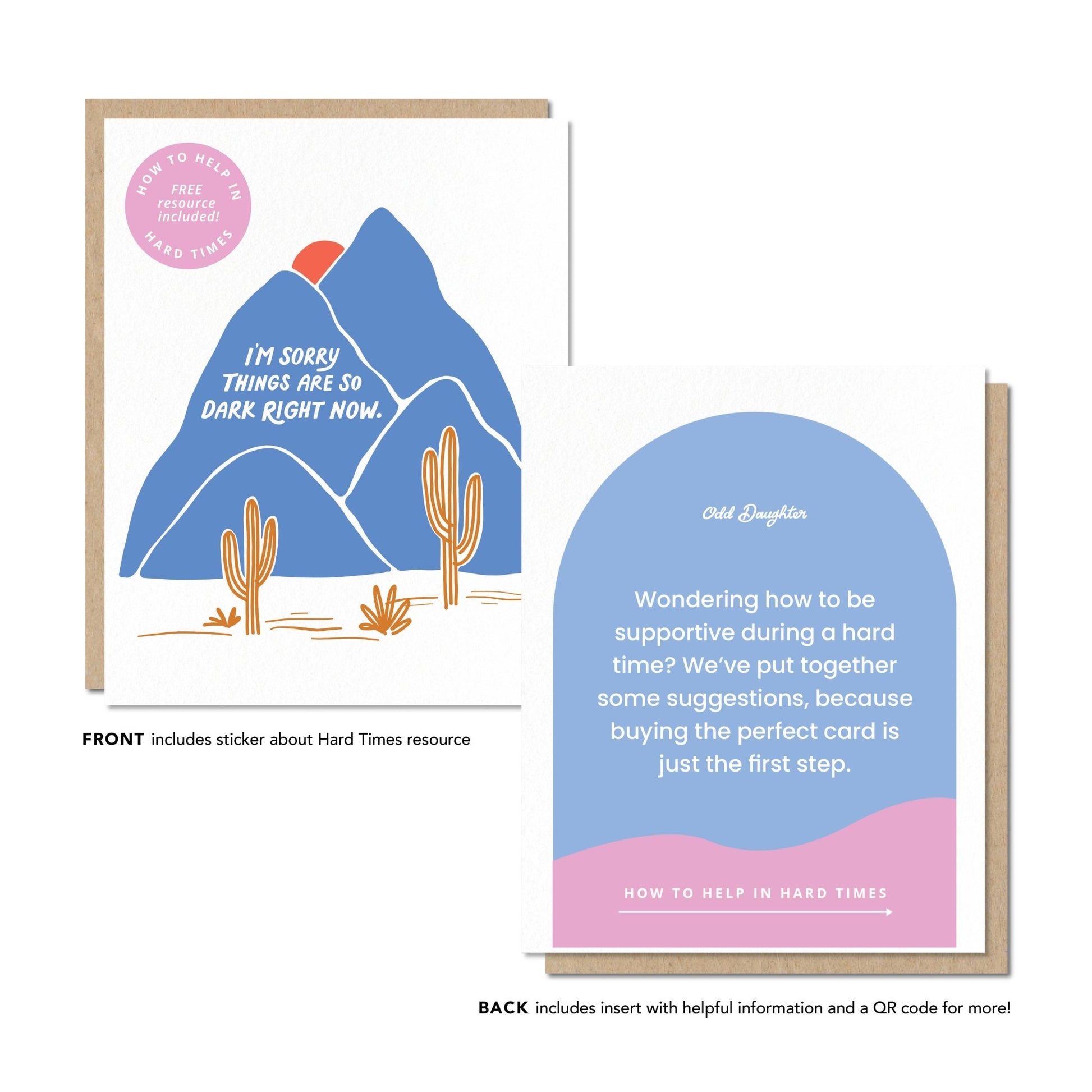 Dark Right Now - Hard Times Sympathy Card - vibeboxshop