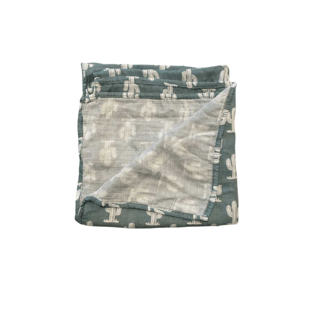 Desert Cactus Muslin Bamboo Oversized Swaddle Blanket - vibeboxshop