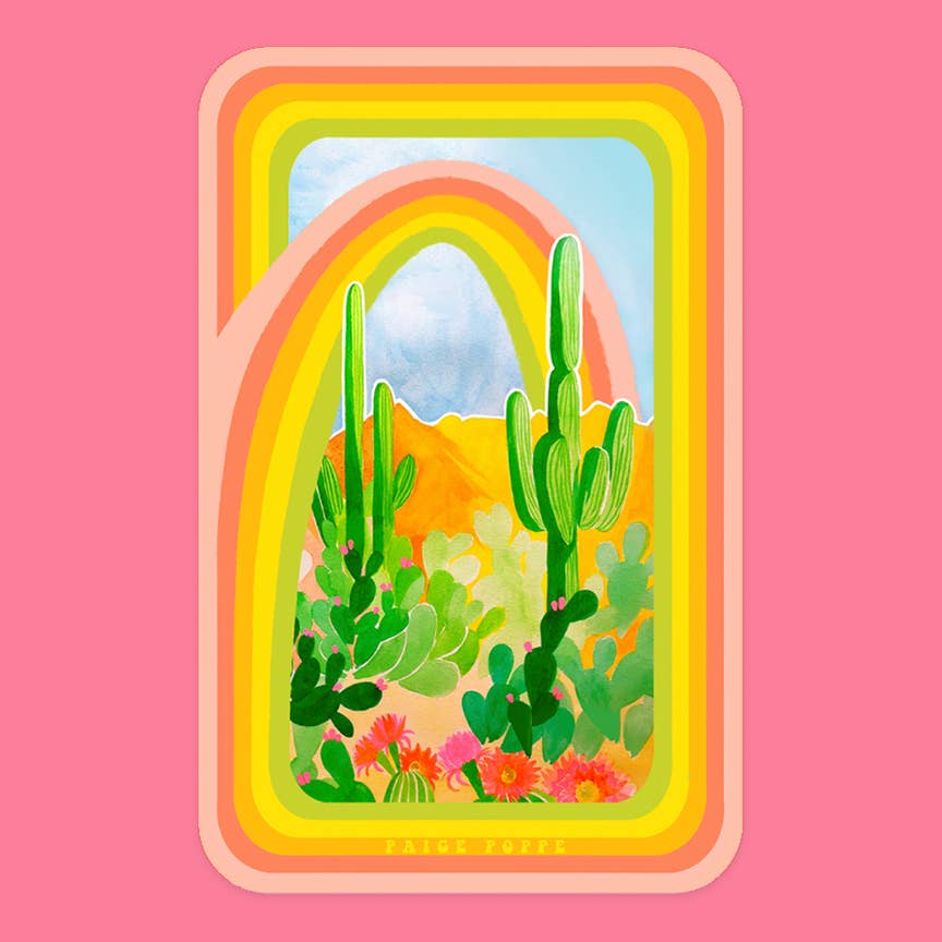 "Desert Rainbow" Sticker - vibeboxshop