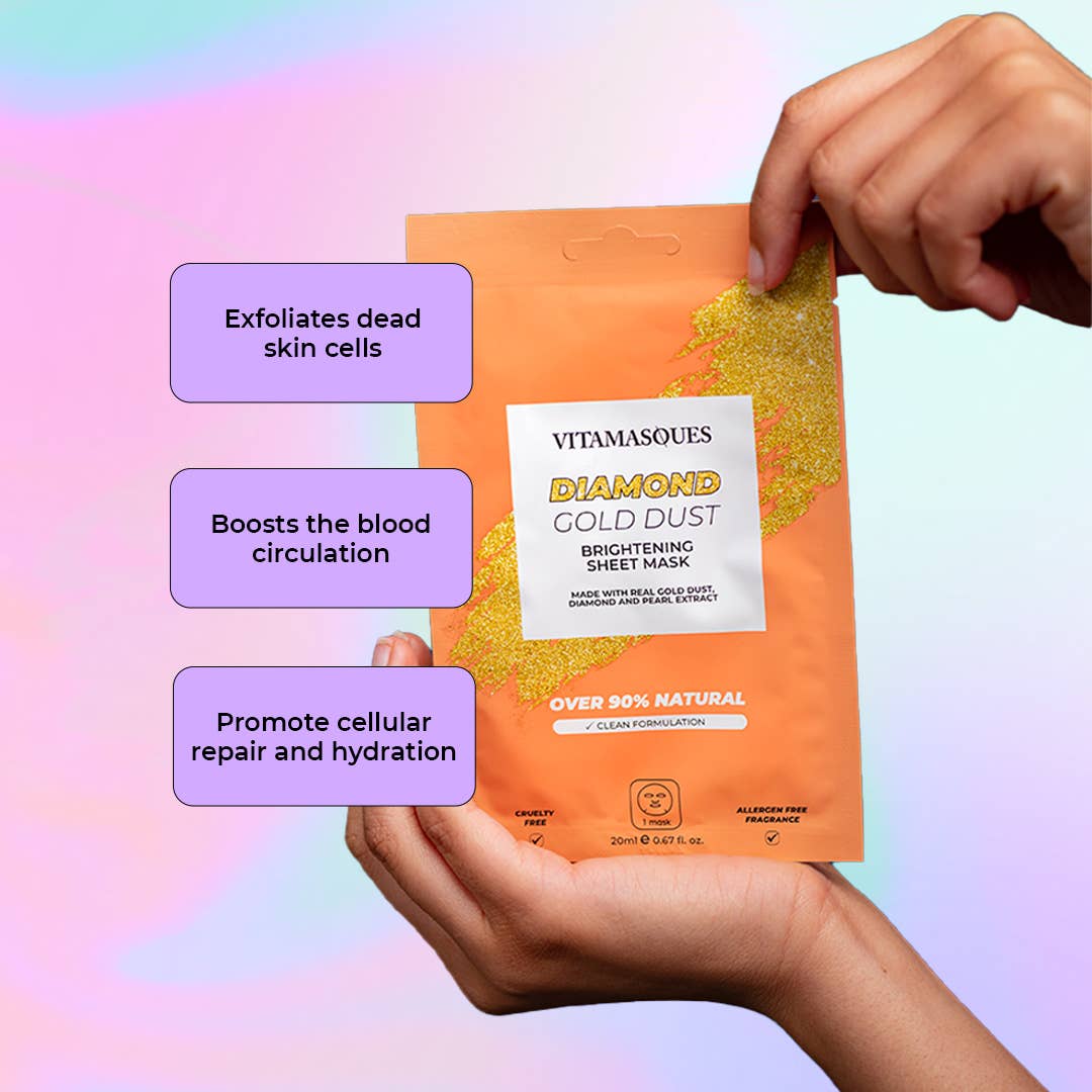 Diamond Gold Dust Face Sheet Mask - vibeboxshop