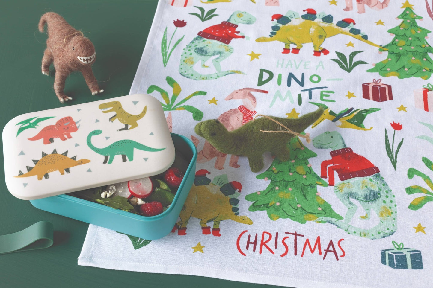 Dino - Mite Christmas Dishtowel - vibeboxshop