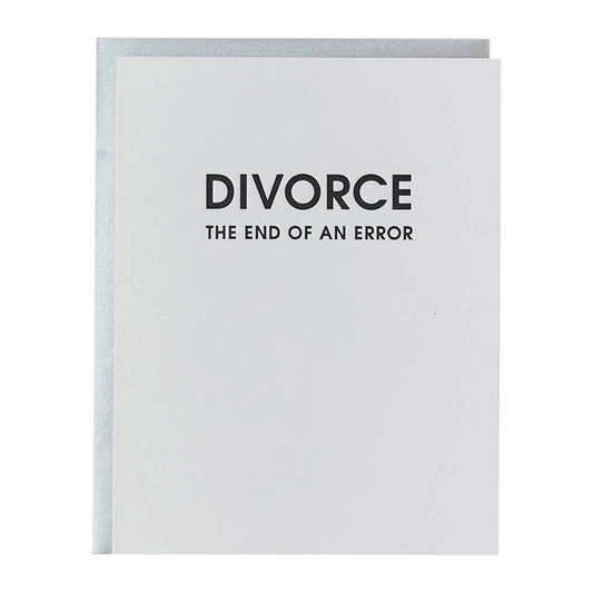 Divorce: End of an Error - Letterpress Card - vibeboxshop
