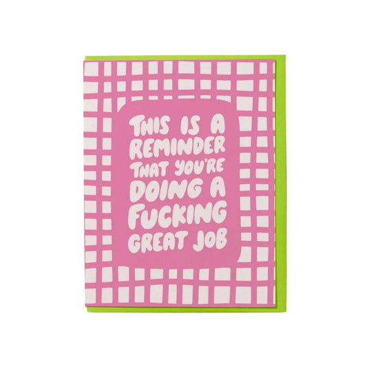 Doing a Great F*cking Job Card - vibeboxshop
