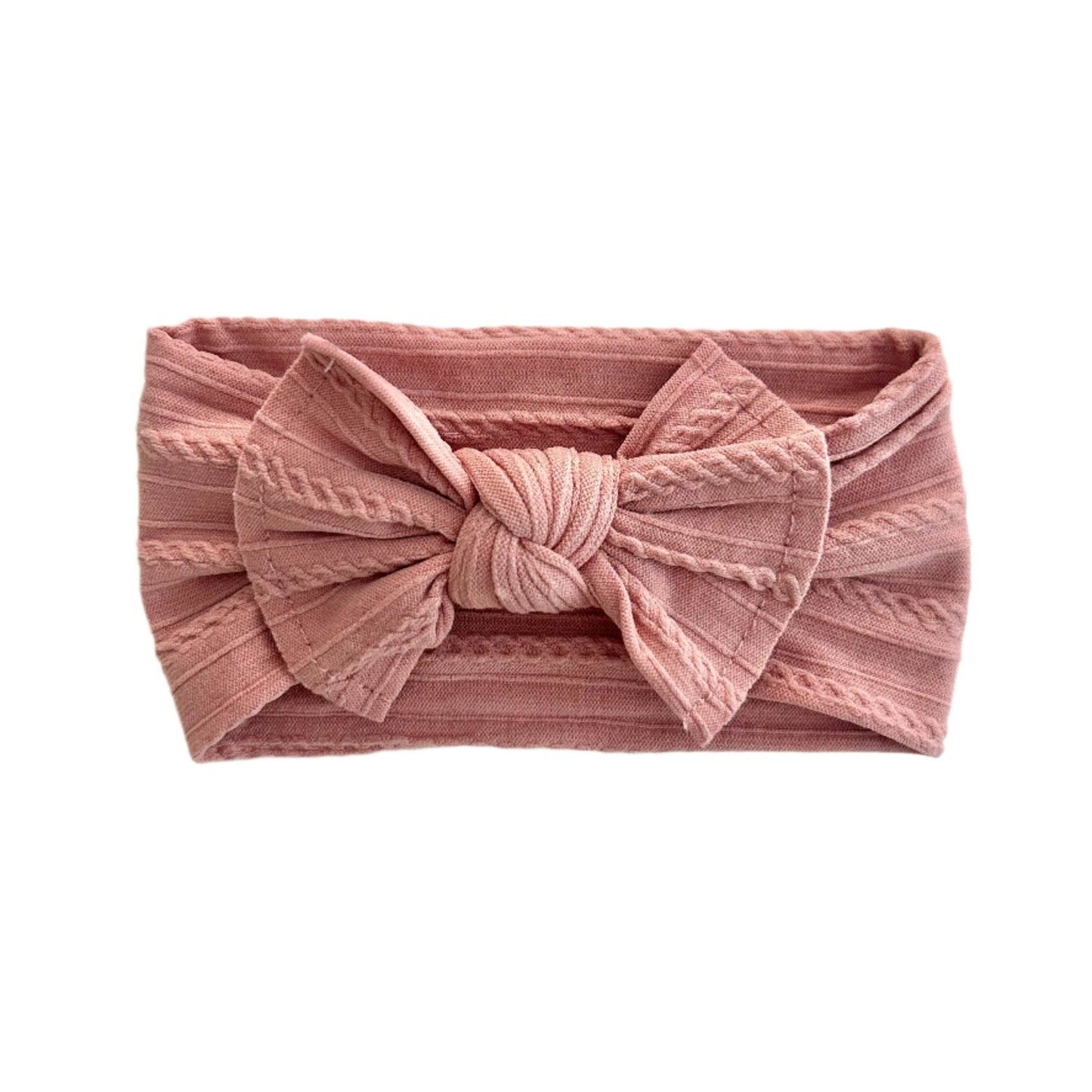 Dusty Pink Bow Headband - vibeboxshop