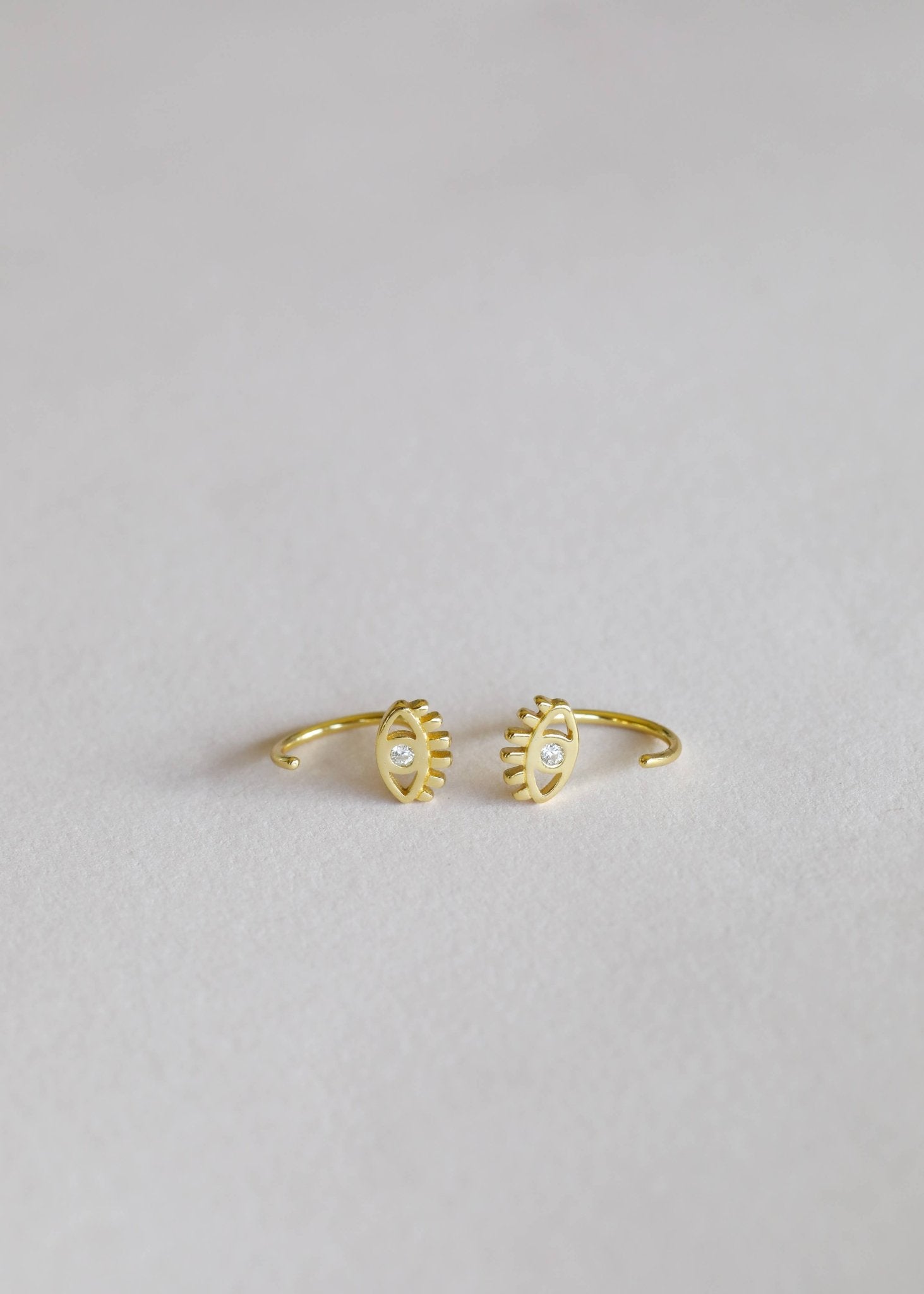 Evil Eye Huggie Earrings - vibeboxshop