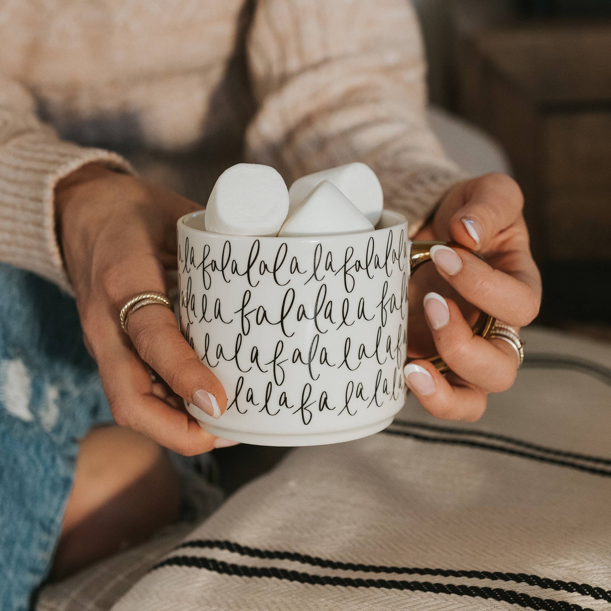 Fa La La Gold Tile Coffee Mug - vibeboxshop