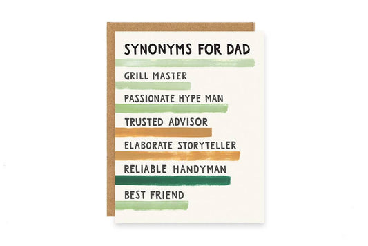 Father's Day Synonyms Greeting Card - vibeboxshop
