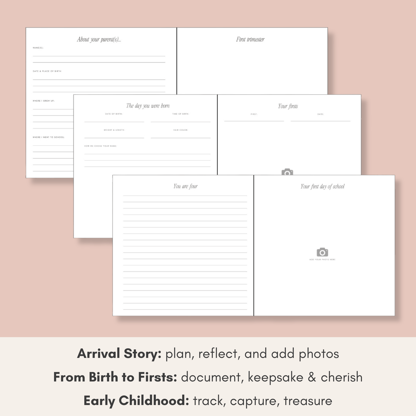 First Year Baby Memory & Milestone Book - vibeboxshop
