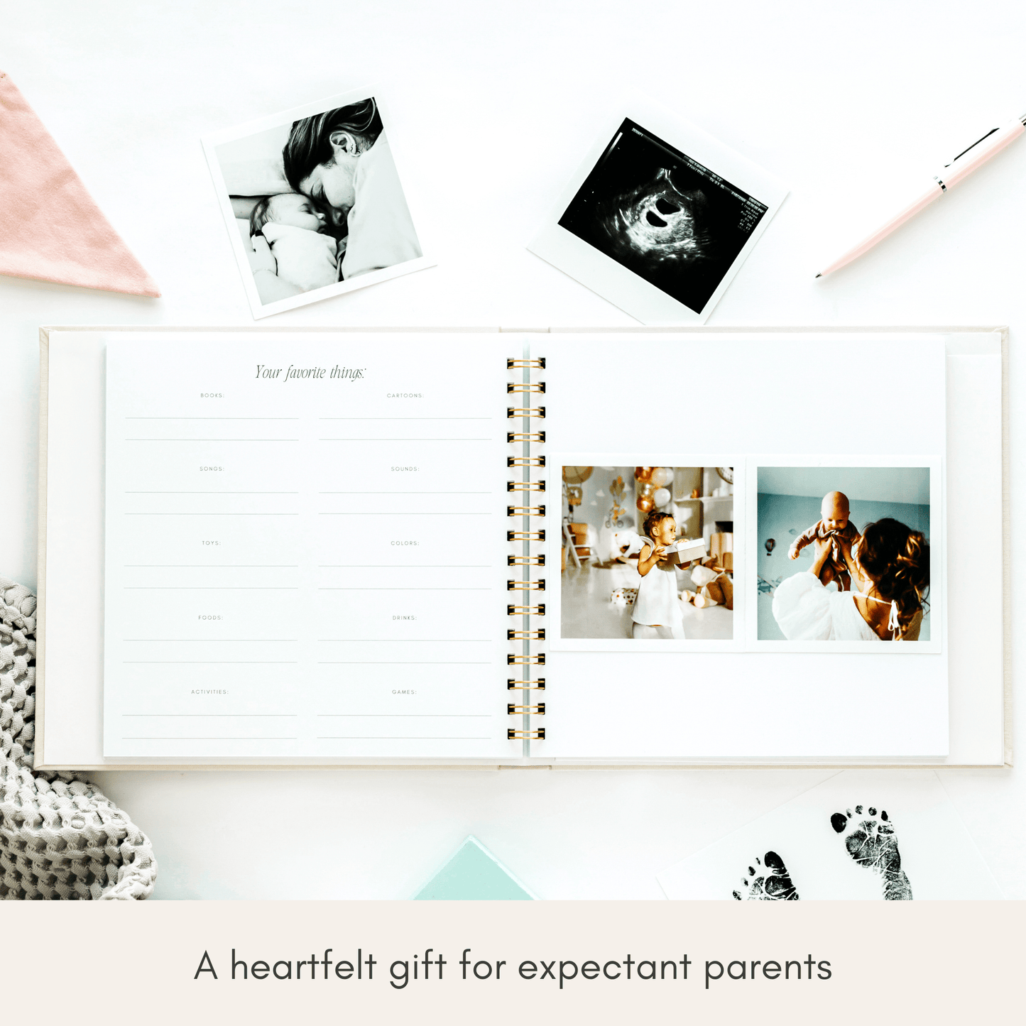 First Year Baby Memory & Milestone Book - vibeboxshop
