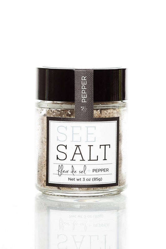 Fleur de Sel Sea Salt + Pepper (3oz) - vibeboxshop