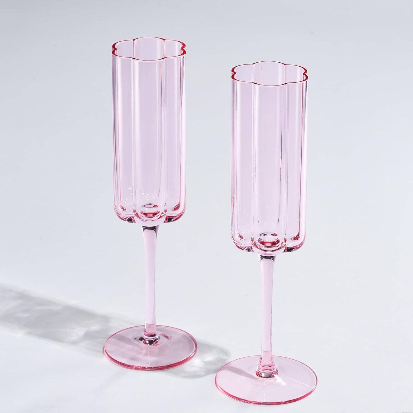 Flower Champagne Flute Glass - vibeboxshop