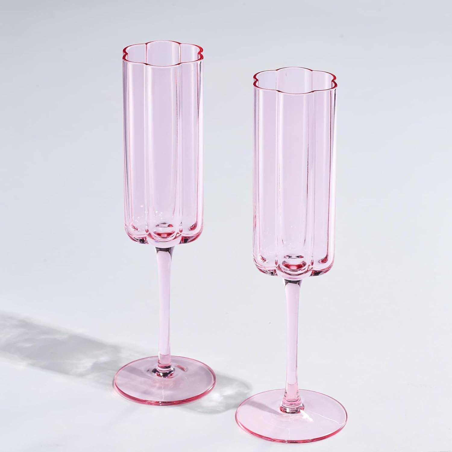 Flower Champagne Flute Glass - vibeboxshop