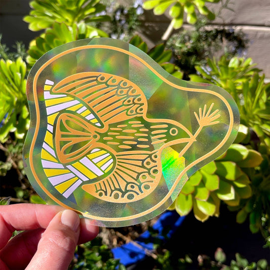 Folk Bird Suncatcher Decal - vibeboxshop