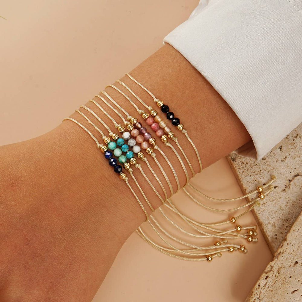 Gemstone Copper Beaded Bracelet - vibeboxshop