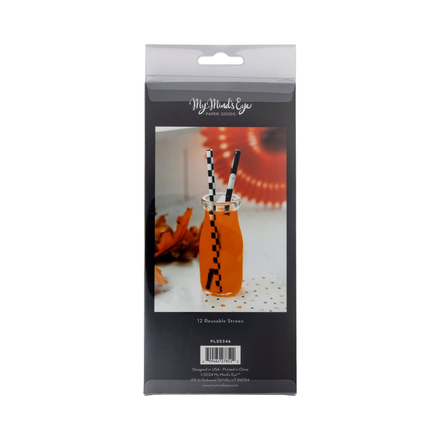Ghosts and Checks Reusable Straws - vibeboxshop
