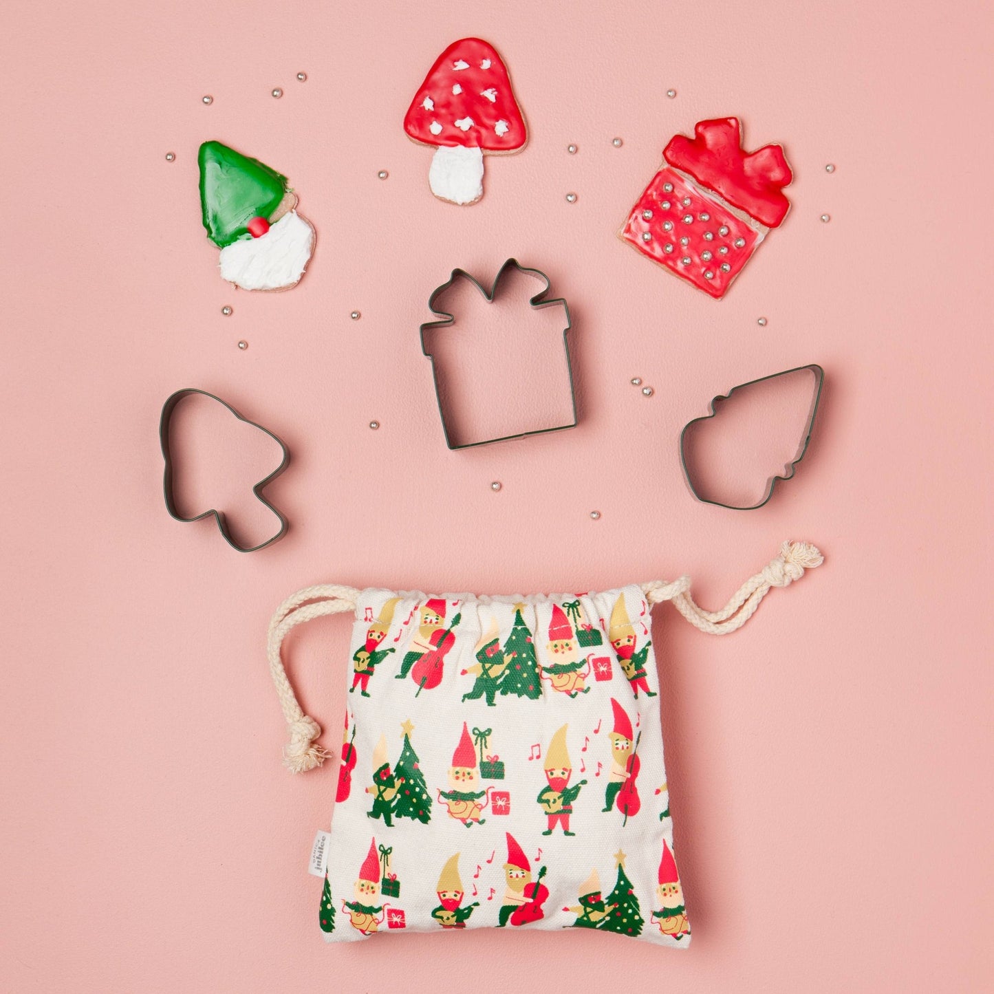 Gnome For The Holidays Christmas Cookie Cutters Set of 3 - vibeboxshop